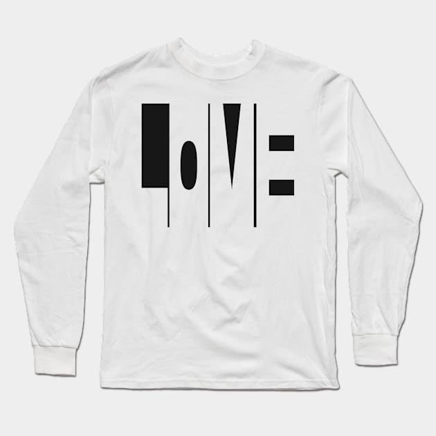 LOVE Negative Space Art Long Sleeve T-Shirt by Crapulous